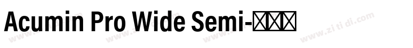 Acumin Pro Wide Semi字体转换
